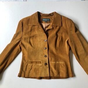 Suede Jacket with 2 Front Welt Pockets SM